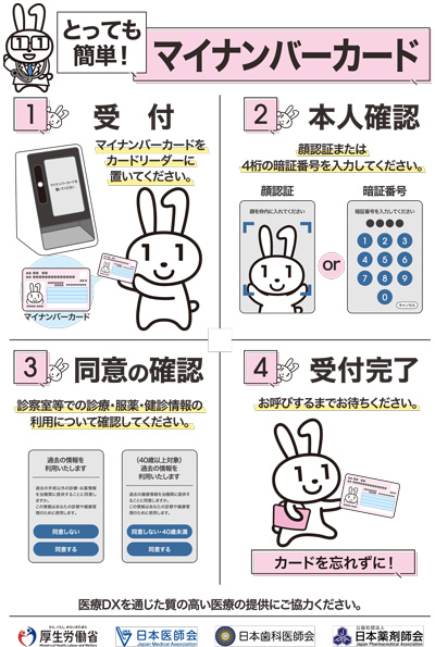 マイナ受付対応に関するチラシ